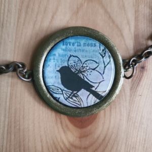 Steampunk bird necklace